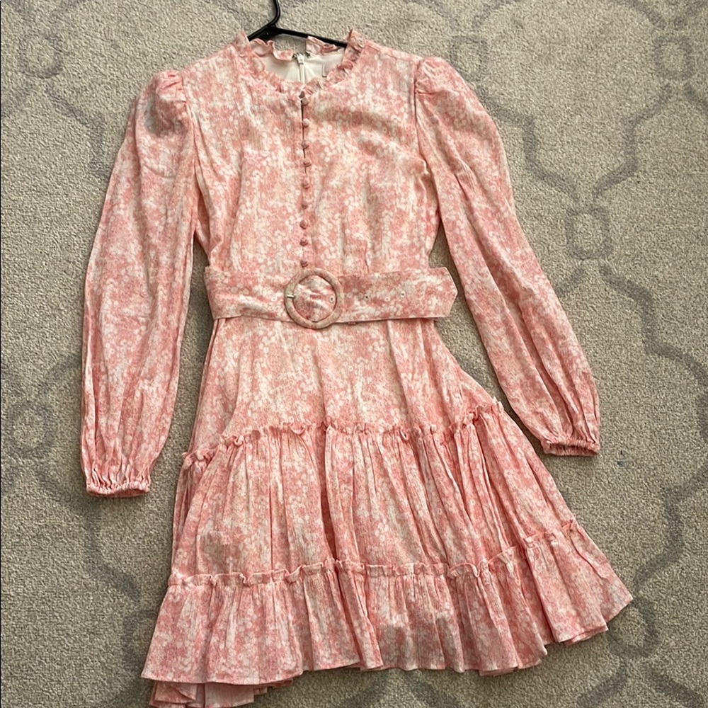 Rachel Parcell Pink Ruffled Tiered Sundress size S